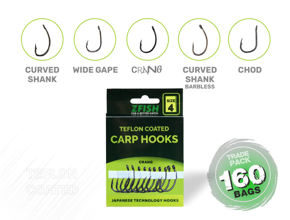 ZFISH Trade Pack Teflonowe Haczyki 160szt