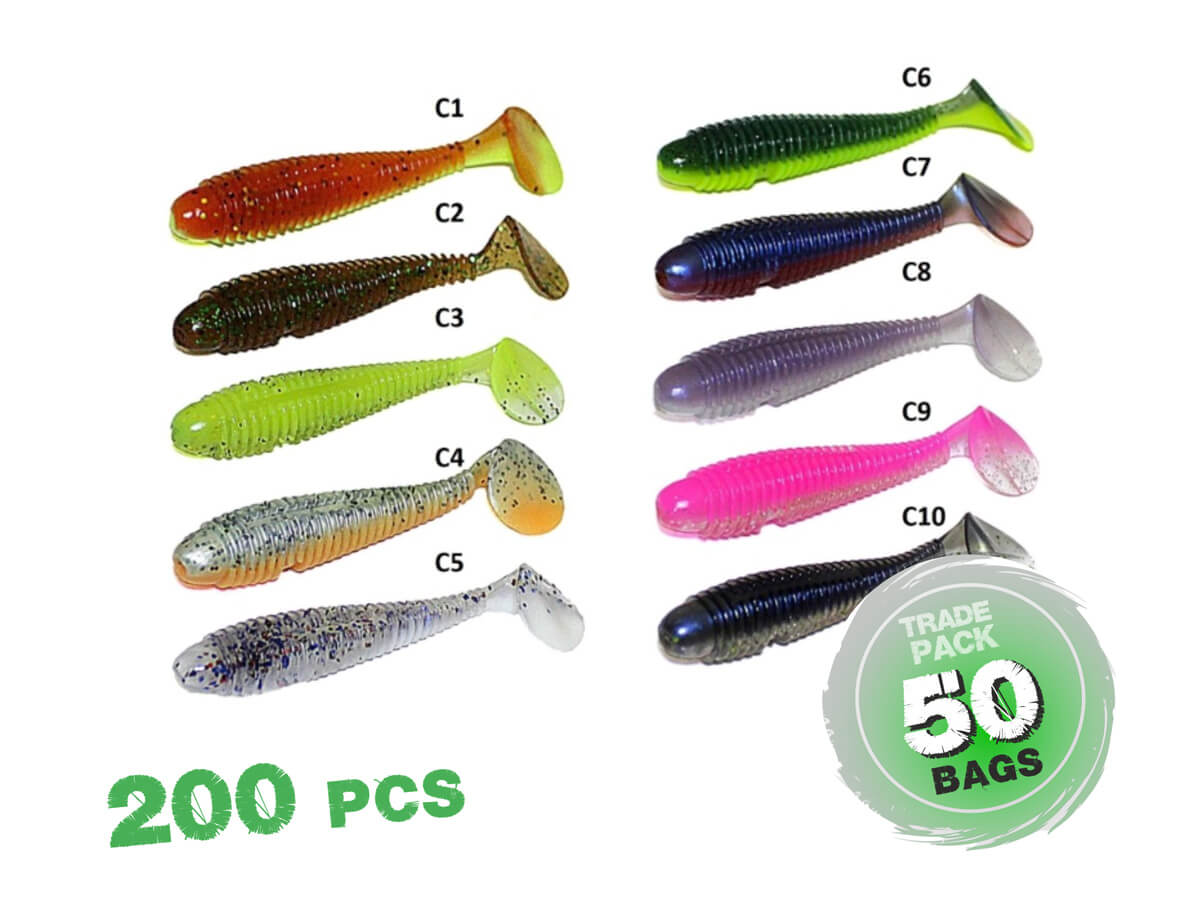 ZFISH Trade Pack Worm Shad 9,5cm 50 packs/200szt