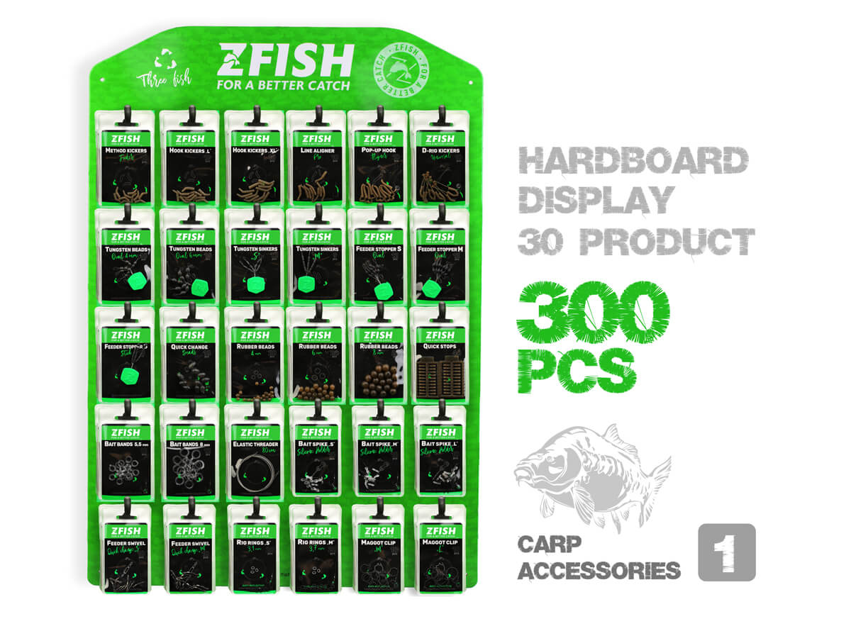 ZFISH Zestaw promocyjny biżuterii karpiowej 1+ bezpłatna tablica sprzedaży!