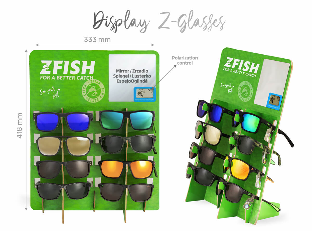 ZFISH PROMOCYJNY ZESTAW OKULARÓW 16szt+ STOJAK SPRZEDAŻOWY GRATIS!