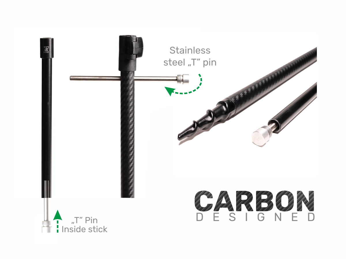 ZFISH Podpórka Carbon z wiertłem