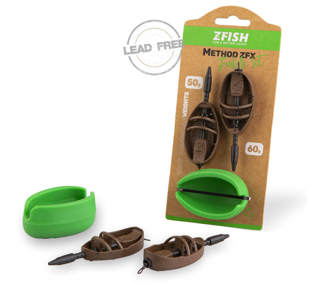 ZFISH Method Feeder Set ZFX 50,60g+Mould