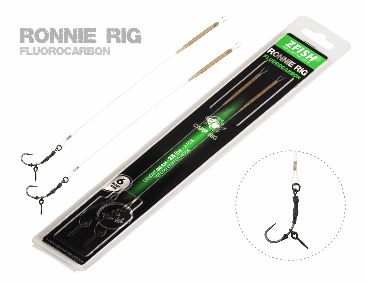 Zestaw ZFISH Fluorocarbon Ronnie Rig