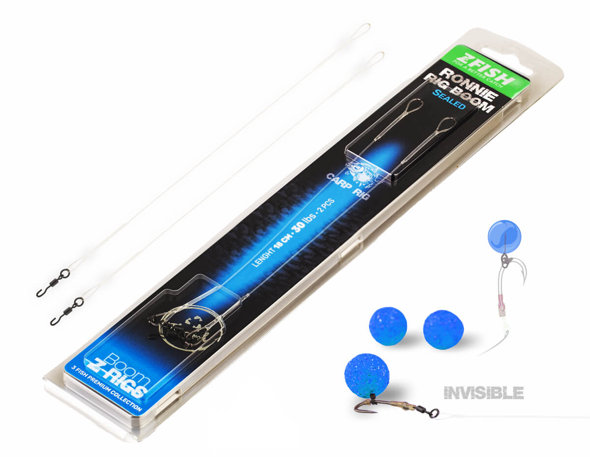 ZFISH Zgrzewany przypon Ronnie Rig BOOM 18 cm 30 lbs
