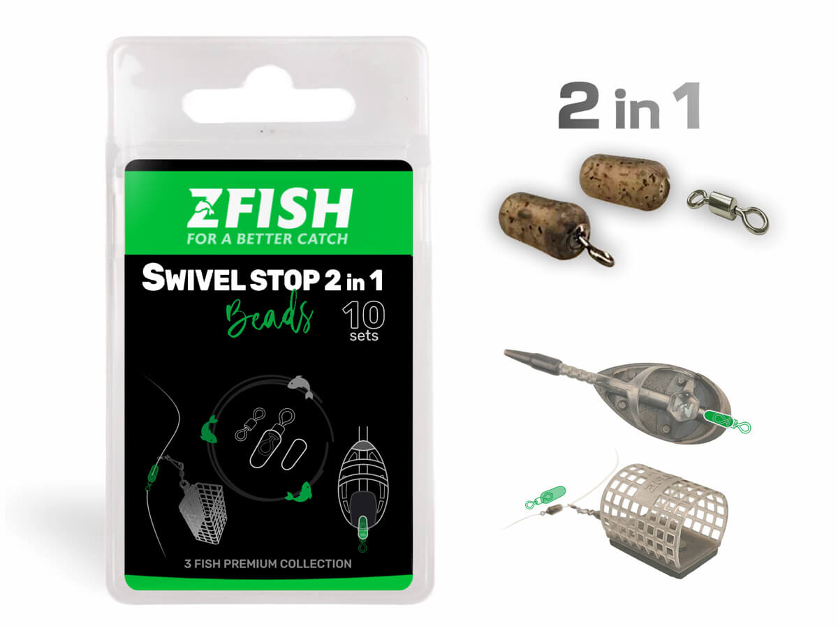 ZFISH Konektor Swivel Stop Beads 2w1